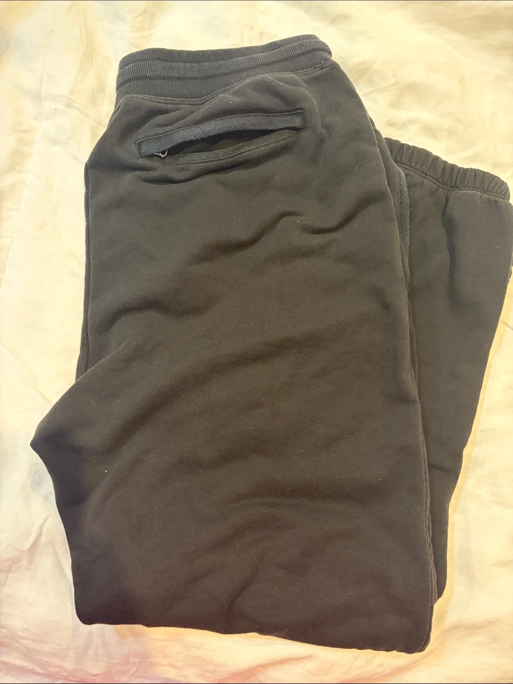 32 Degrees Black Men's Jogger Sweatpants with Zip Pocket